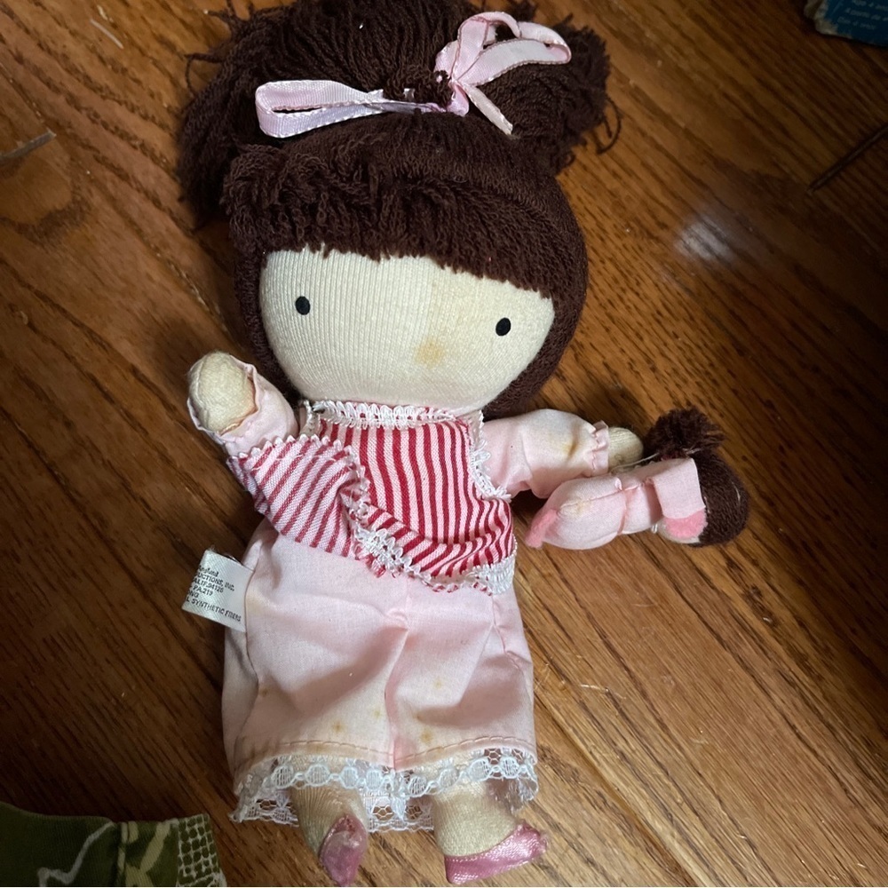 1969 Vtg Pocket Doll Sleepytime Girl Baby Doll 1960s Cloth Determined Toy **READ